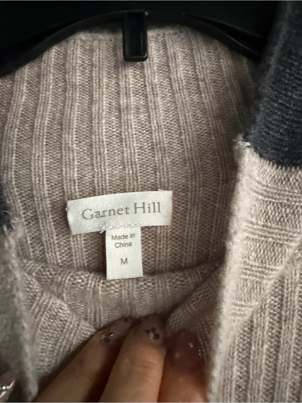 Garnet Hill Cashmere Retro Sweater Mock Neck Sweater - Picture 8 of 8